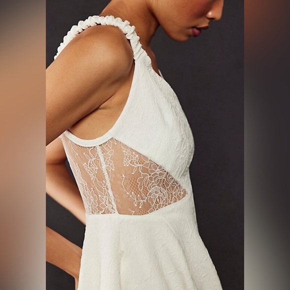 Free People, Brooklyn Mini Dress, XS, White, NWOT - Picture 4 of 12